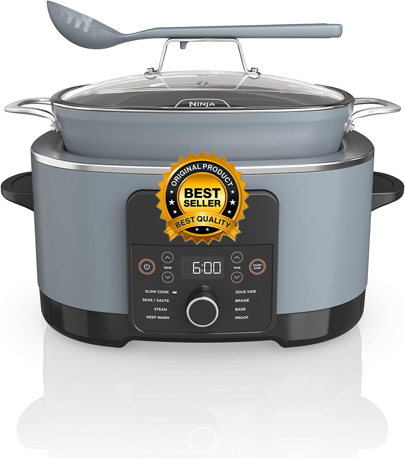 🎉🎉Limited-Time Offer🔥Ninja® 14-in-1 Multi-Function Cooker™ PRO | 8.5 quart, combining sous vide, fermentation, baking, and steaming functions | Slow cooker, Dutch oven | Glass lid and integrated spoon