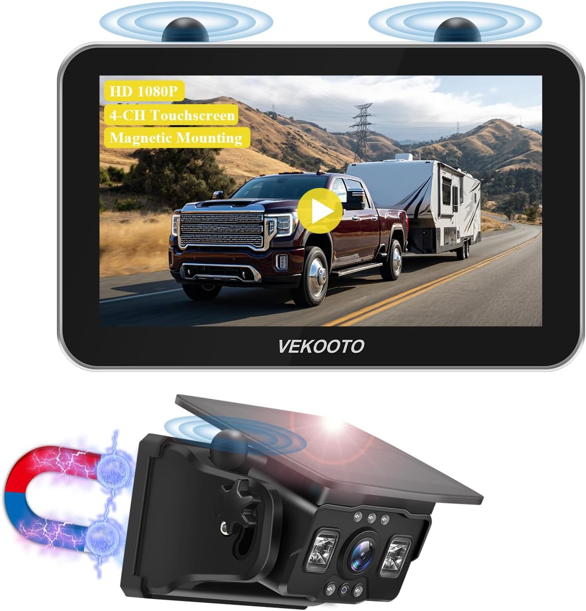 💥Special Offers💥VEKOOTO VK7 Magnetic Solar Wireless Backup Camera