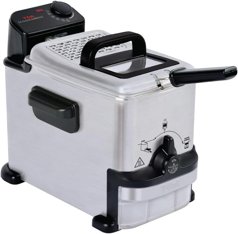 【Price Slash】 3.5L Stainless Steel Deep Fryer with Basket for Home Use, 1700W, Deep Fryer with Oil Filtration, Temp Control, Digital Timer