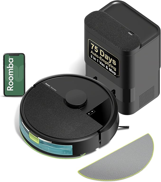 ⚡Special Offers iRobot Roomba Plus 405 (G181) 2in1 Vacuum & Mop Robot with AutoWash Dock - Dual Spinning, Smart & Fast Mapping, Ideal for Pet Hair, Self-Empties 75 Days, Intense Suction, Pad Washing & Drying