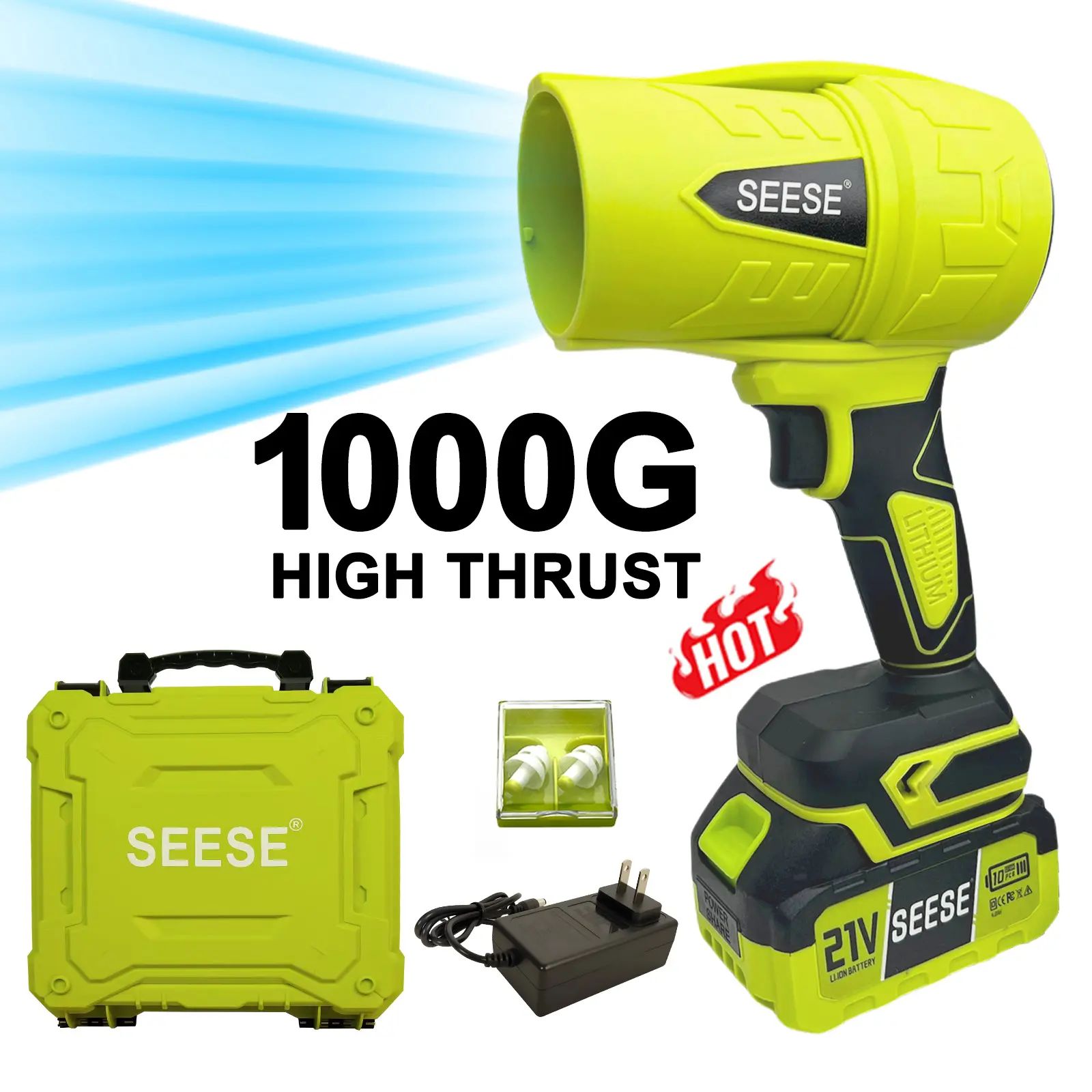 Buy one get one free-SEESE Cordless Leaf Blower Violent TurboFan 