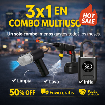 ⚡ Power Up & Save-ProCar 360™ – Limpieza, Inflado y Potencia 3 en 1