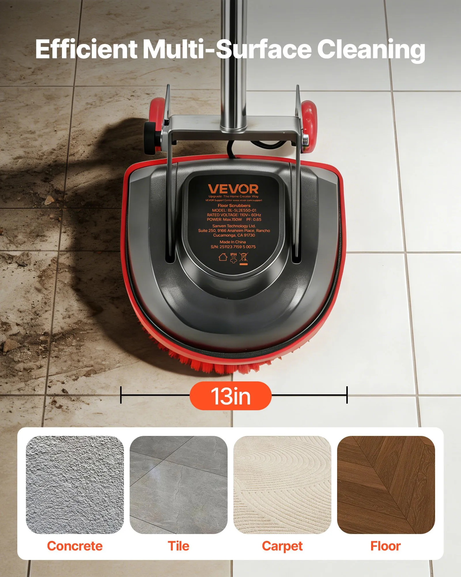 🧹🪣Today only--💥Smart commercial floor scrubber machine for just $39.98.