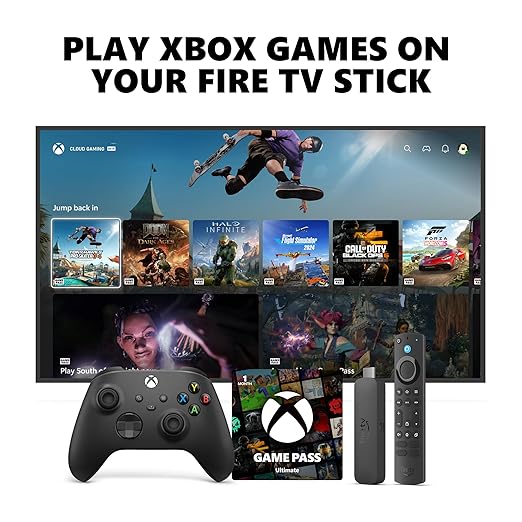 💥Special Offers Xbox Core Wireless Controller Electric Volt + Fire TV Stick 4K Max Game Pass Ultimate 1 Month Bundle Series X|S, Windows PC, Android & iOS