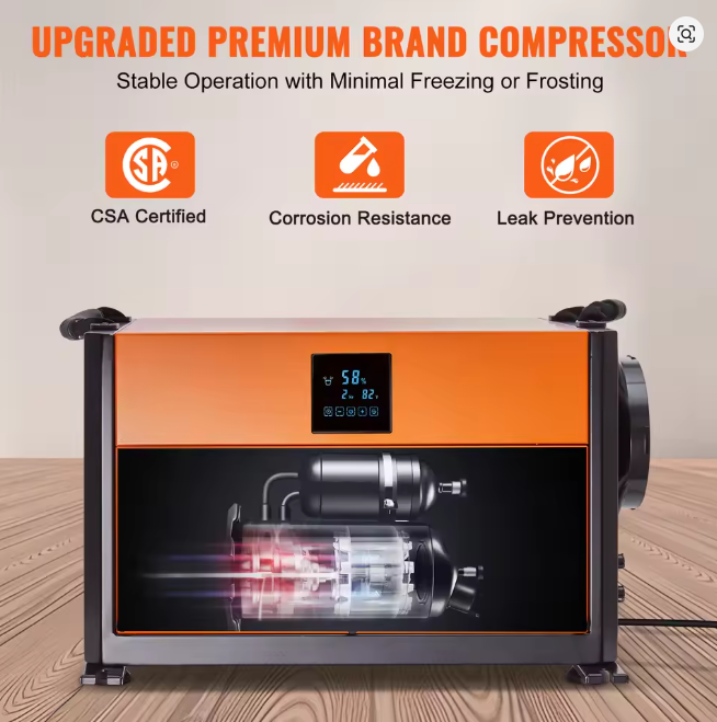 💥Special Offers  SucceBuy Commercial Dehumidifier with Drain Hose for Crawl Spaces Basements Warehouse & Job Sites Large Capacity Dehumidifier