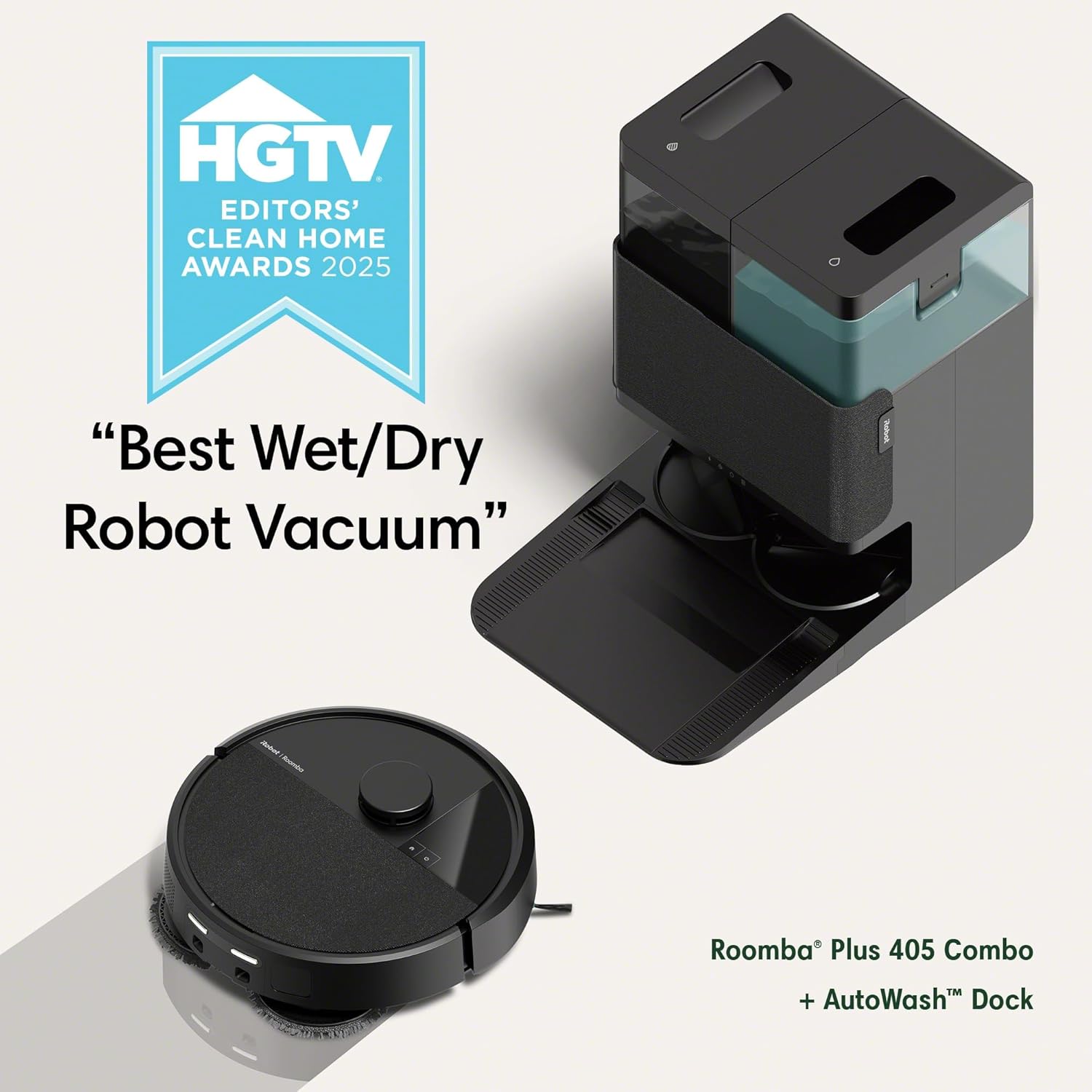 ⚡Special Offers iRobot Roomba Plus 405 (G181) 2in1 Vacuum & Mop Robot with AutoWash Dock - Dual Spinning, Smart & Fast Mapping, Ideal for Pet Hair, Self-Empties 75 Days, Intense Suction, Pad Washing & Drying