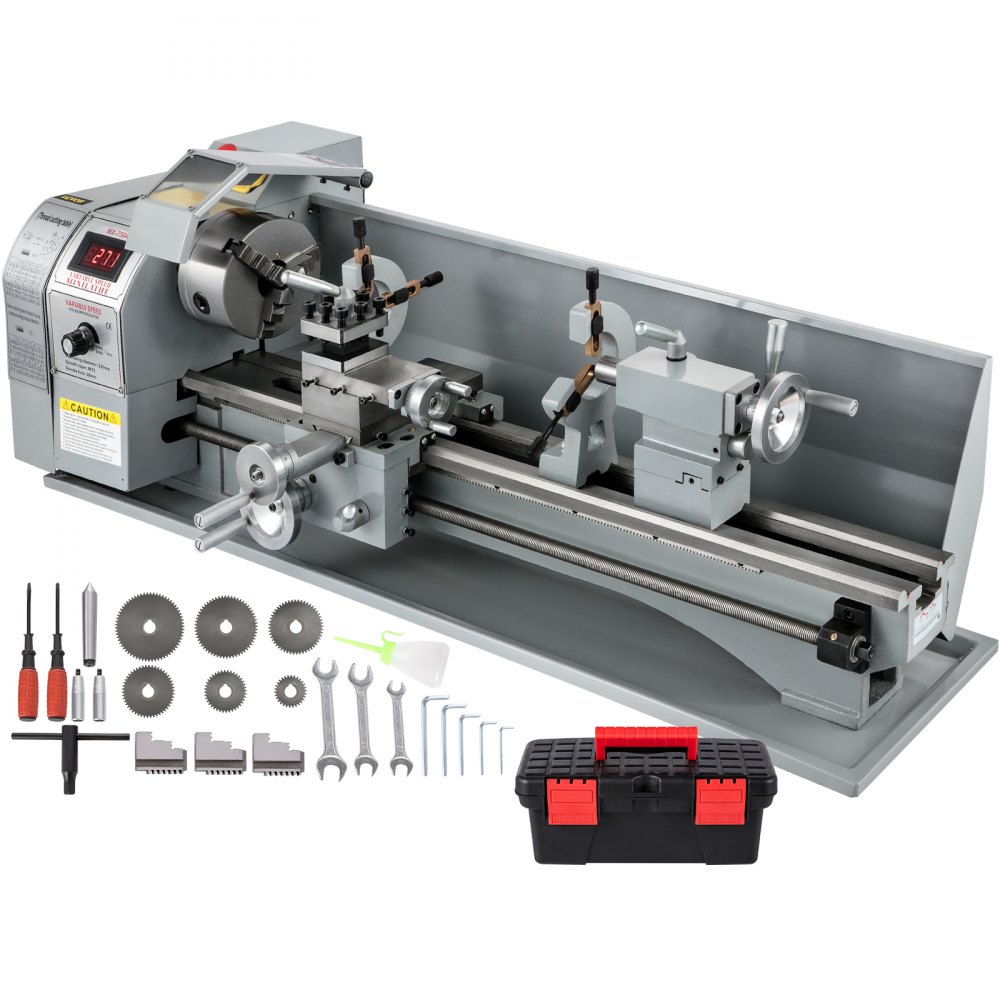 VEVOR Compact Metal Lathe, 8"x14", Adjustable Speed 2250 RPM, 650W Power, Precision Engineering Lathe for Metalworking, Ideal for Crafting Different Metals