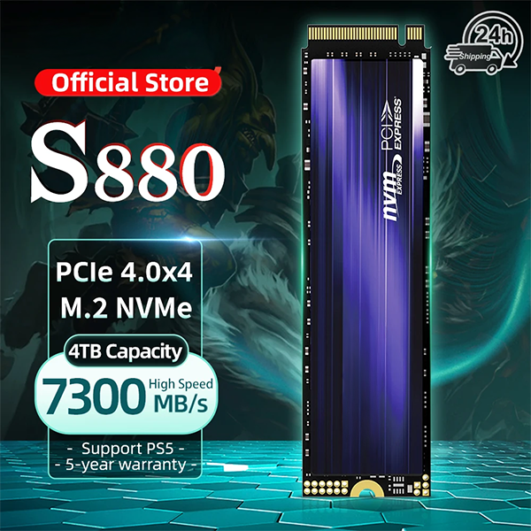 🏆Flash Sale⚡ 🎮 Fanxiang S880 1TB NVMe M.2 SSD for PS5 with Heatsink — Faster Load Times & Gaming Upgrade ⚡