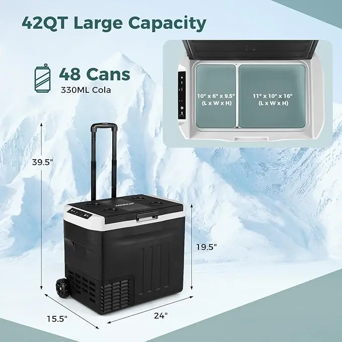 COSTWAY Portable Car Refrigerator