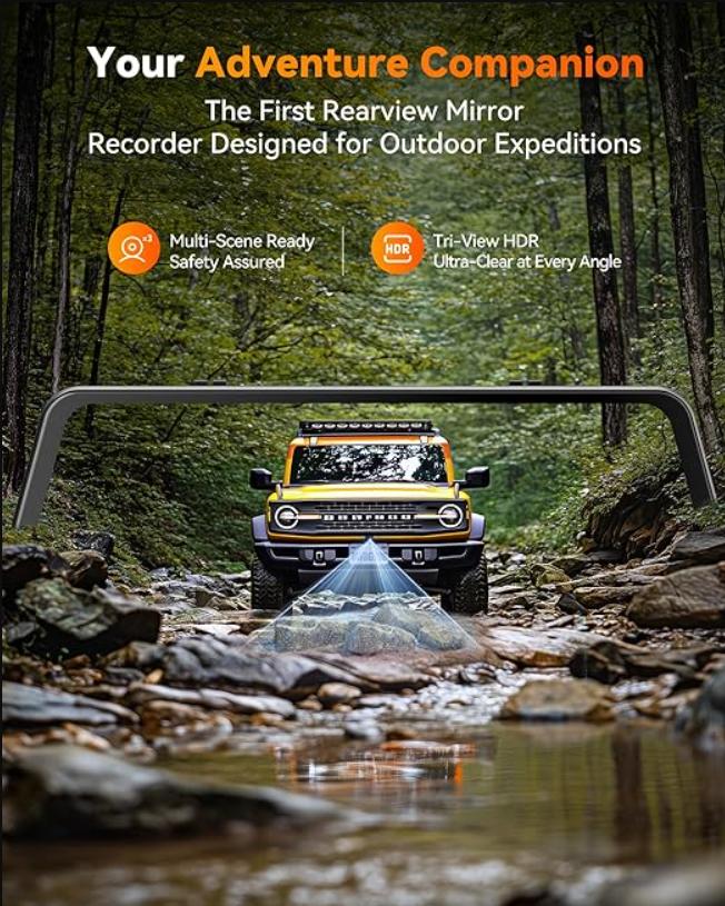 WOLFBOX G900 PRO Mirror Dash Cam with STARVIS 2 IMX678 128GB Card 5.8GHz WiFi 4K Front 2.5K Rear Video TikTokShopHolidayHaul Dashcam for Cars WOLFBOX G900 PRO Mirror Dash Cam with STARVIS 2 IMX678 128GB Card 5.8GHz WiFi 4K Front 2.5K Rear Video TikTokShopHolidayHaul Dashcam for Cars
