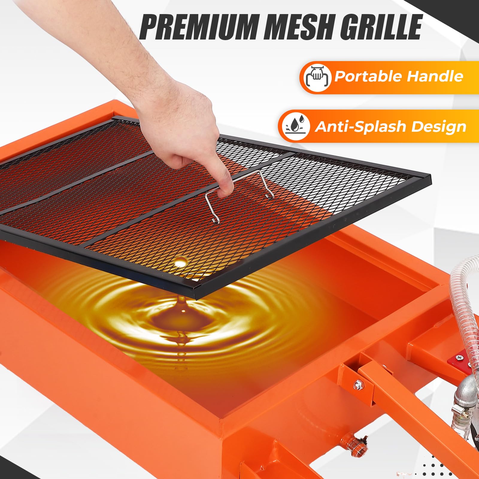 【GARVEE】Oil Drain Pan-20 Gallon and 15 Gallon Low Profile Options with Hand or Electric Pump, Includes 8ft Hose & Folding Handle, Perfect for Efficient Oil Draining in Cars, SUVs, and Trucks. Tools Portable 【GARVEE】Oil Drain Pan-20 Gallon and 15 Gallon Low Profile Options with Hand or Electric Pump, Includes 8ft Hose & Folding Handle, Perfect for Efficient Oil Draining in Cars, SUVs, and Trucks. Tools Portable
