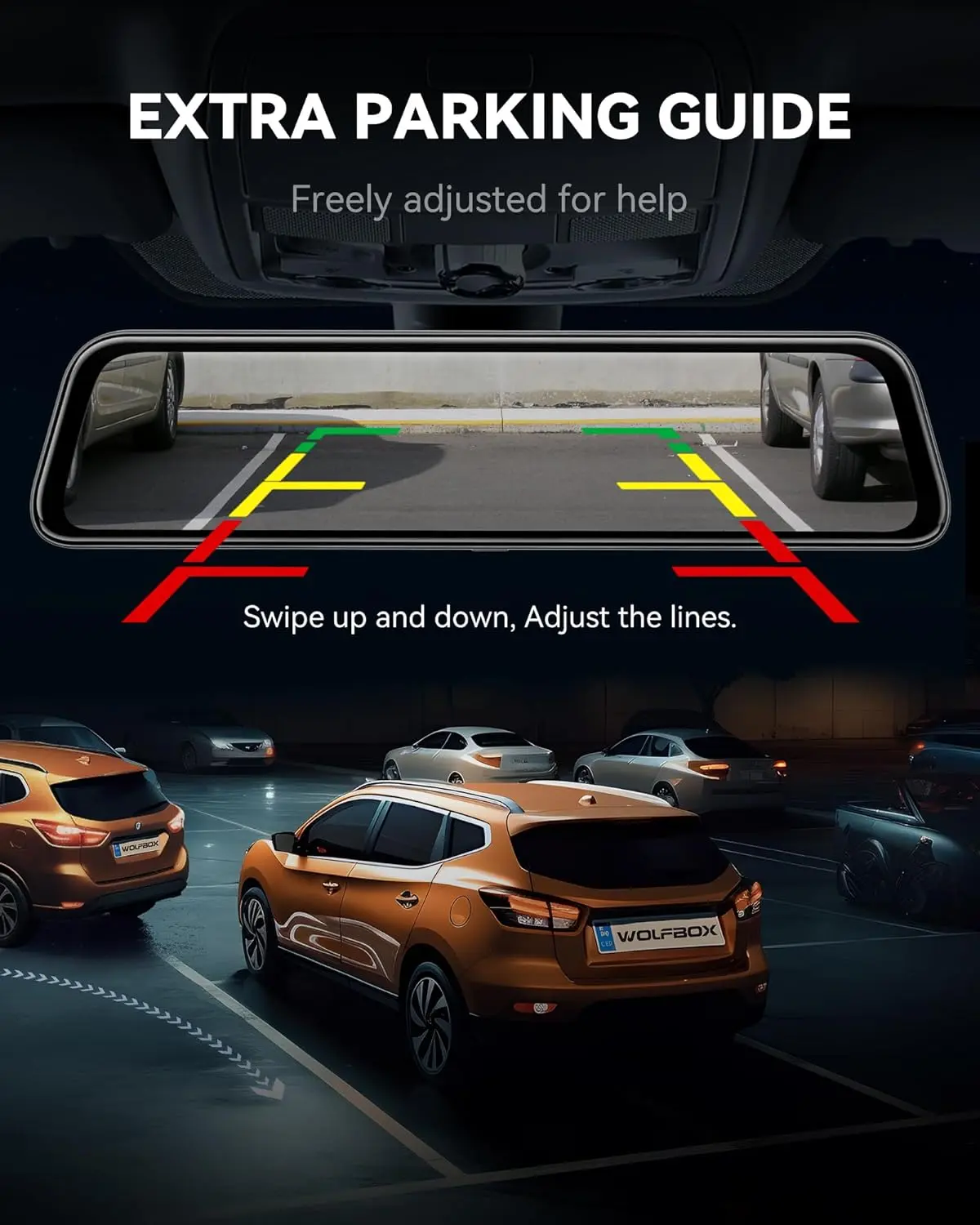 4K Mirror Dash Cam with GPS & 64GB Card