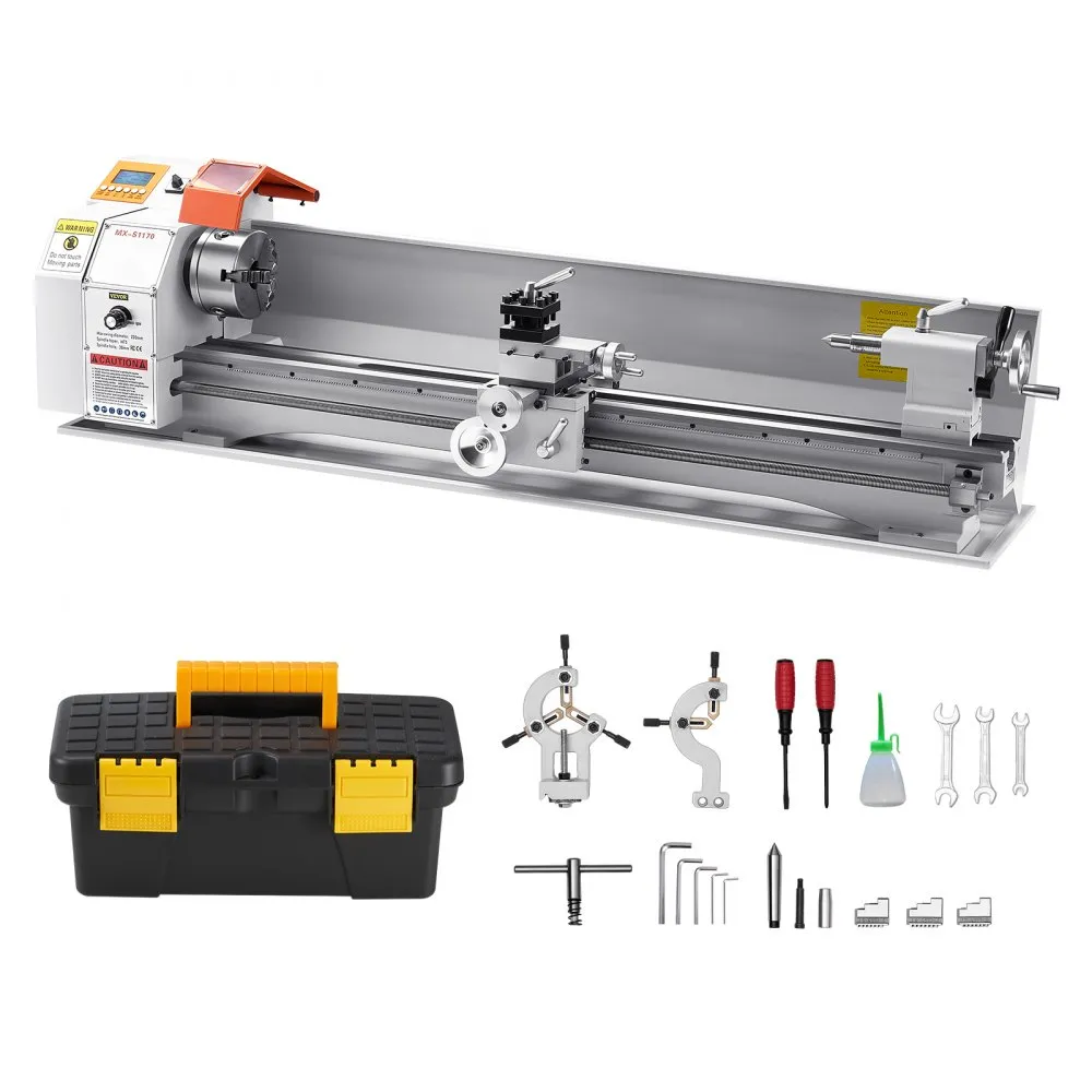 VEVOR Compact Metal Lathe, 8"x14", Adjustable Speed 2250 RPM, 650W Power, Precision Engineering Lathe for Metalworking, Ideal for Crafting Different Metals