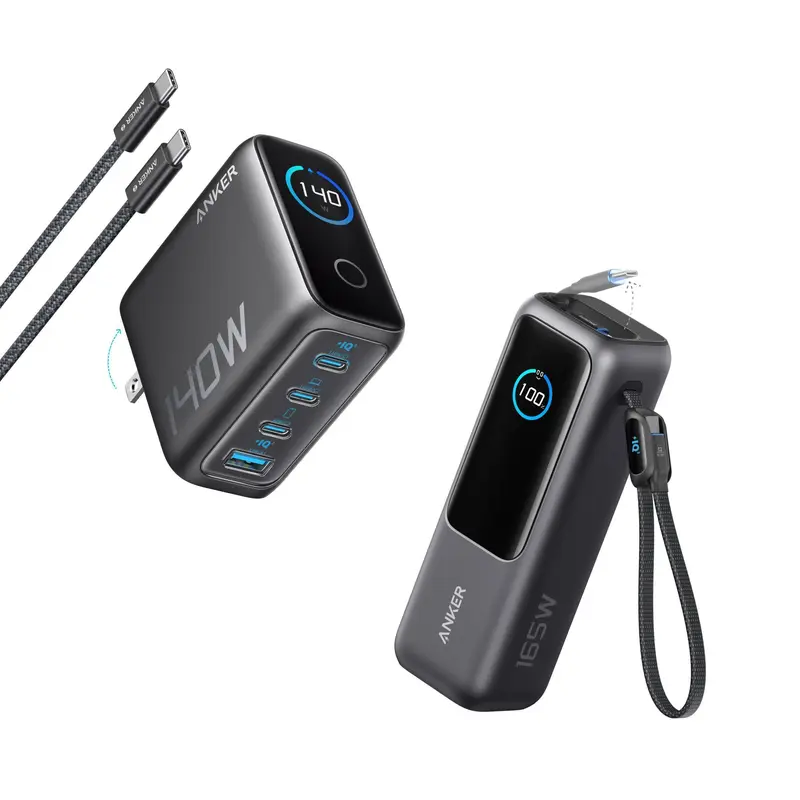 【PRICE SLASH】 Portable Laptop Power Bank with Built-In Cables, 25,000mAh High-Capacity Battery, Fast Charging for 4 Devices, Ideal for Office and Trips, Compatible with iPhone 17/16, MacBook, Galaxy, and More