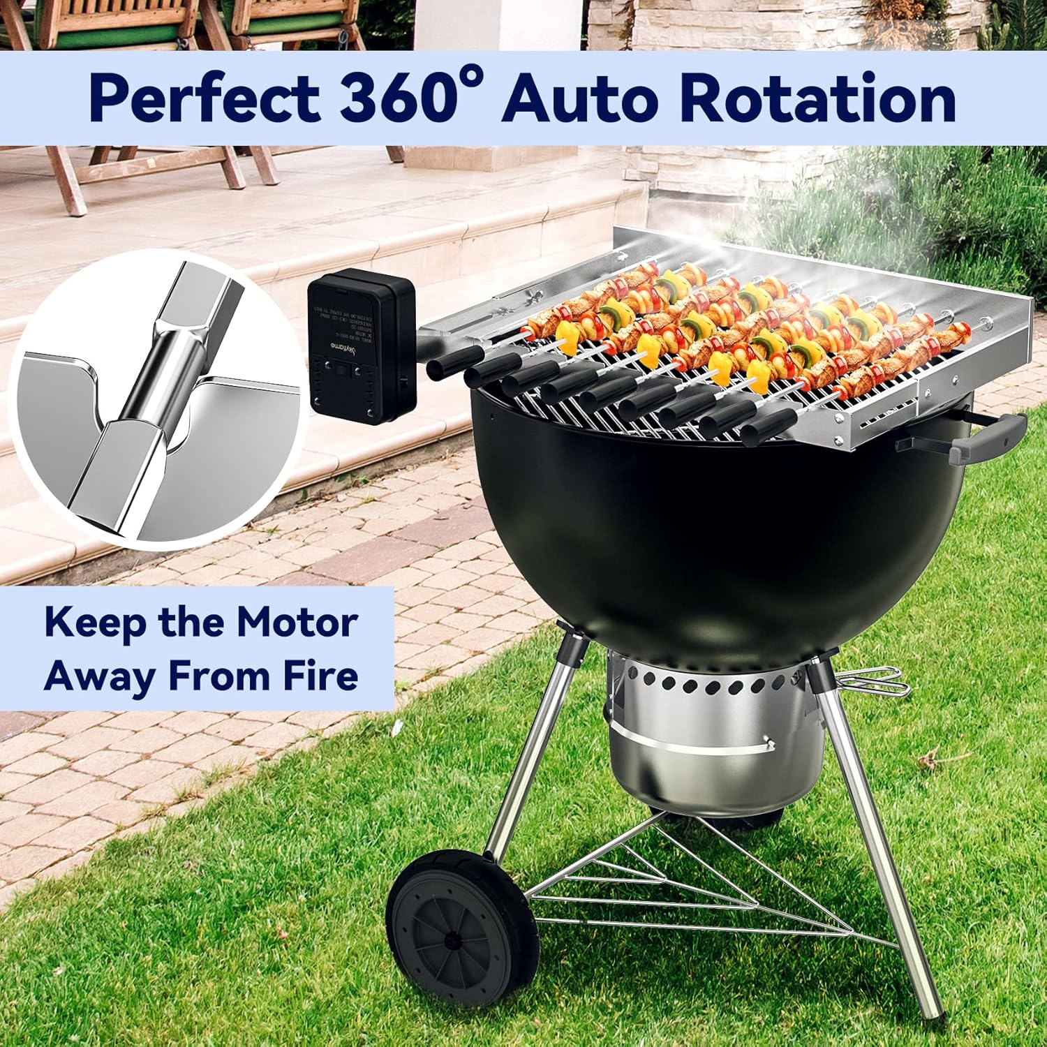 ⚡Special Offers Automatic RotatingBBQ Grill Rack