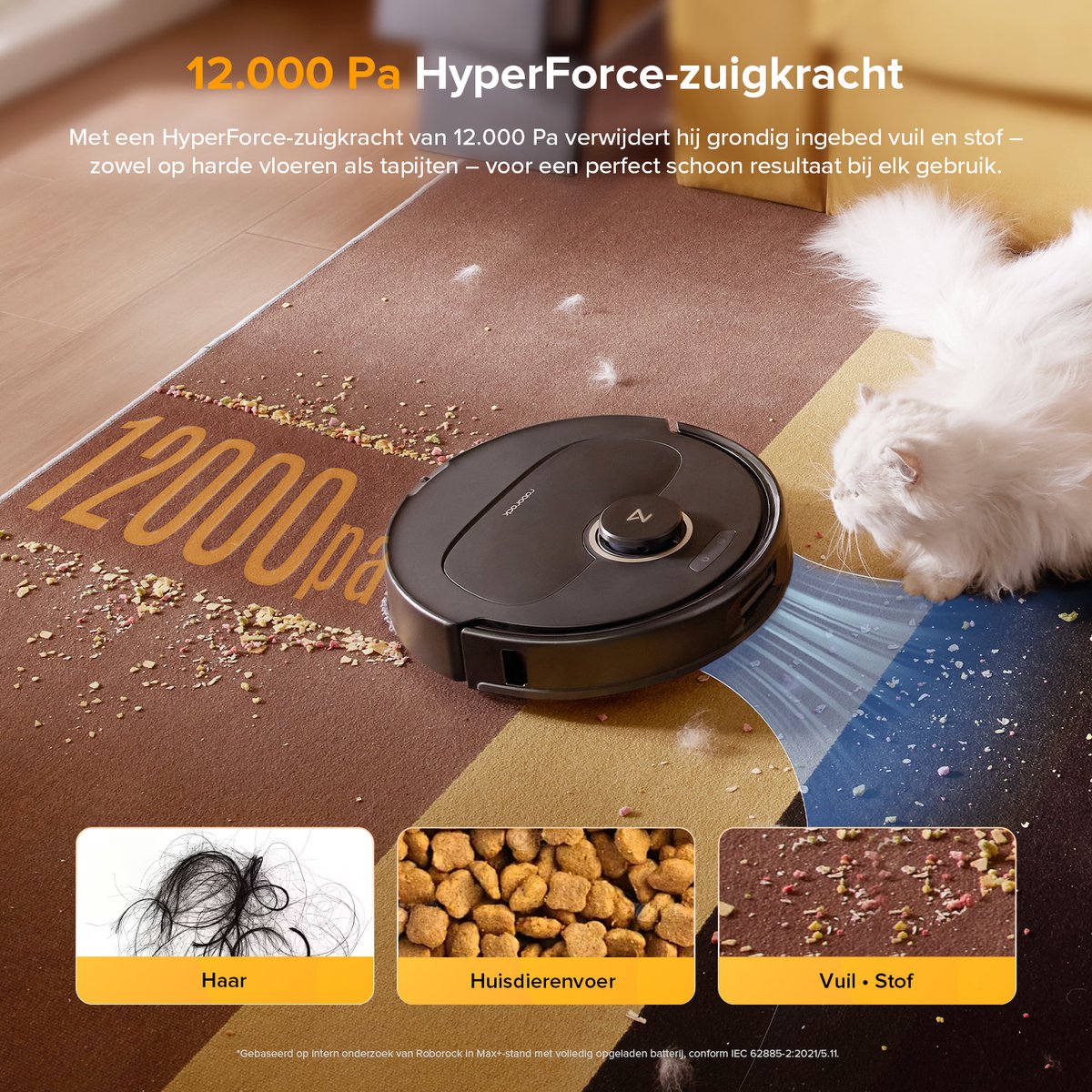 Roborock Qrevo S5V Robotstofzuiger met dock