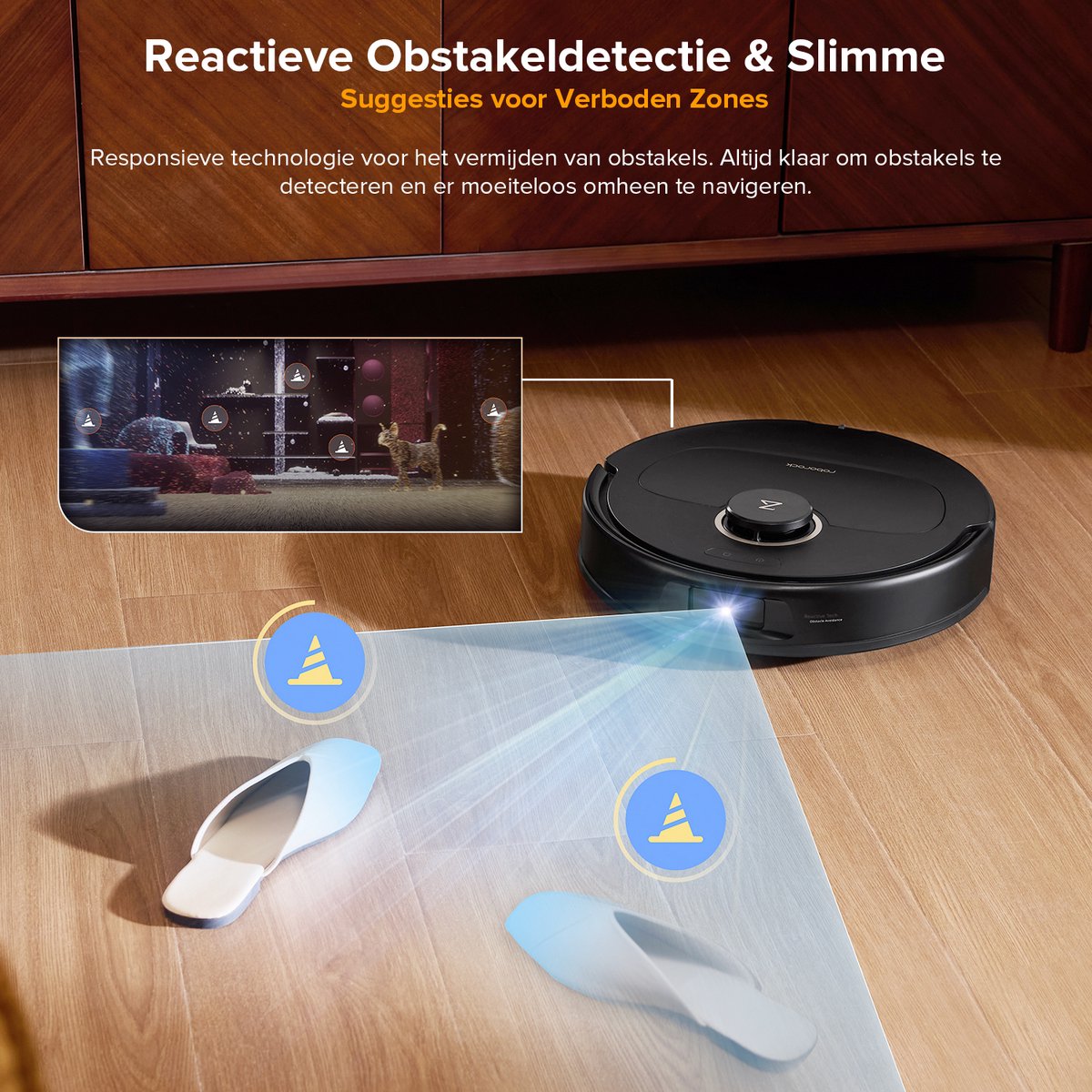 Roborock Qrevo S5V Robotstofzuiger met dock