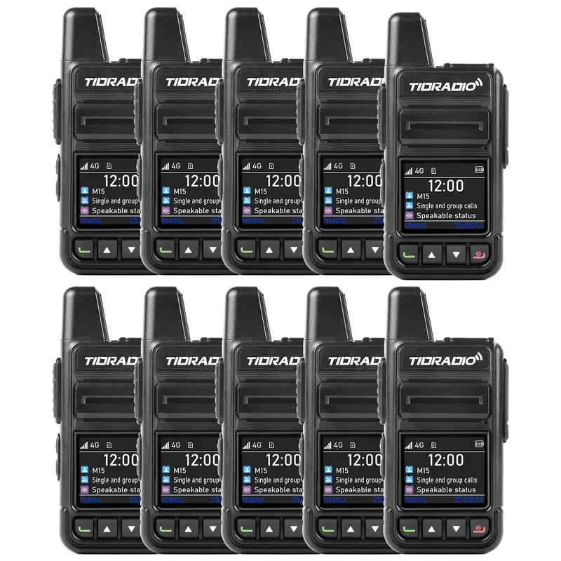 【New Release】TIDRADIO TD-M15 Global POC Radio with 1 Year SIM Card Walkie Talkie Long Range 4G Network 2 Way Radio 5000 KM for Hiking and Camping 3000mAh Battery Clear Audio 4G Signal