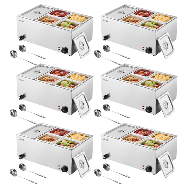 💥 Special Offers⚡Commercial Food Warmer — 1500W Stainless Steel Steam Table with Lid 🍲