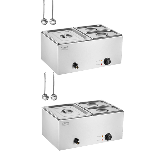 💥 Special Offers⚡Commercial Food Warmer — 1500W Stainless Steel Steam Table with Lid 🍲
