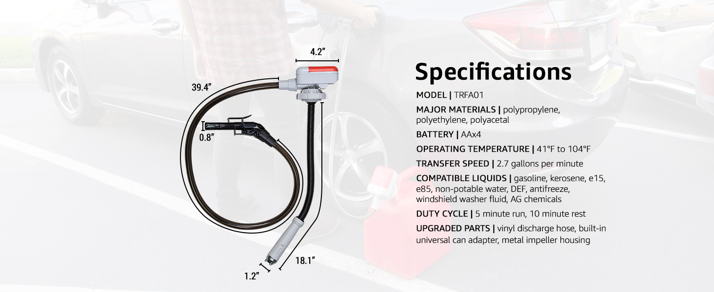 TRFA01 (5th Gen)  - Specifications