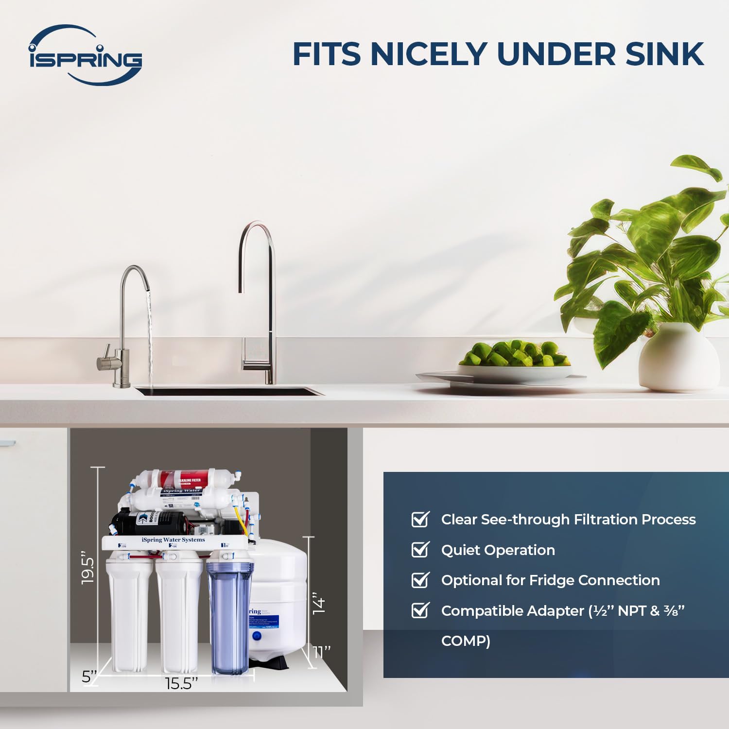🔥Final Moments🔥iSpring RCC7P, 75 GPD Reverse Osmosis System with Pump