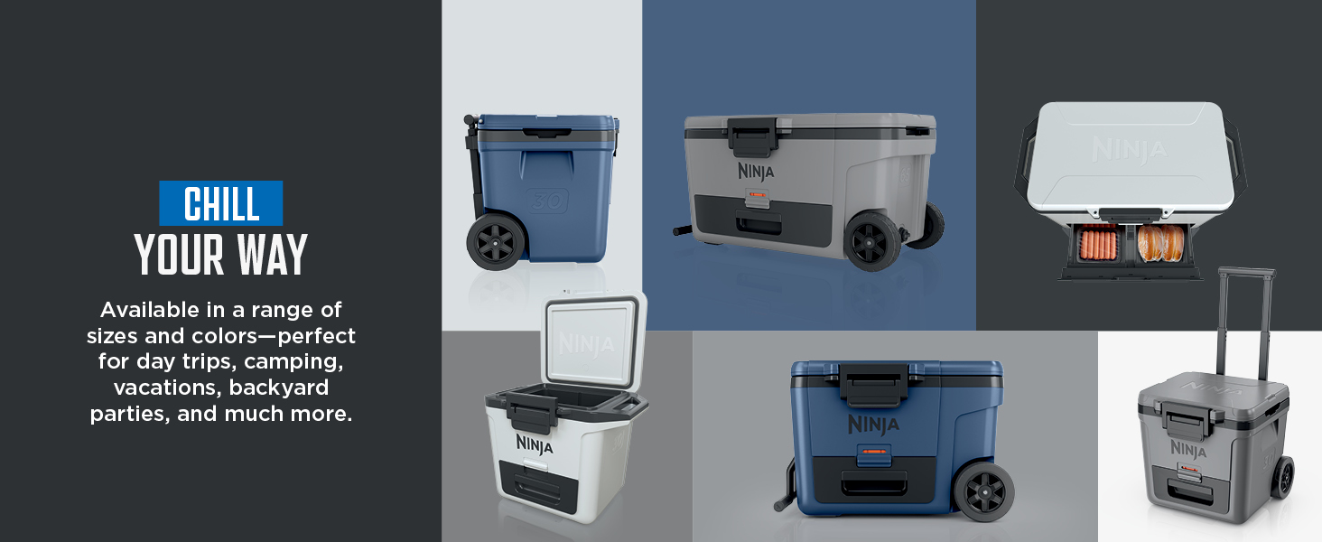 Ninja, Cooler, water cooler, small cooler, ice chest, electric cooler, dry ice, beach cooler