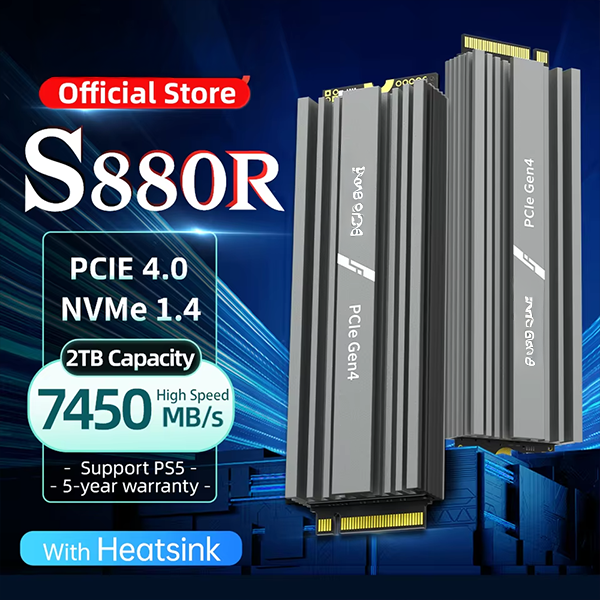 🏆Flash Sale⚡ 🎮 Fanxiang S880 1TB NVMe M.2 SSD for PS5 with Heatsink — Faster Load Times & Gaming Upgrade ⚡