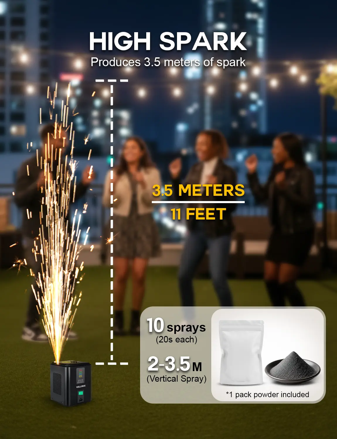 ✨🎆 Mini Cold Spark Machine – Safe, Smokeless, Remote-Controlled Professional Event Atmosphere Creator 🔥🎤
