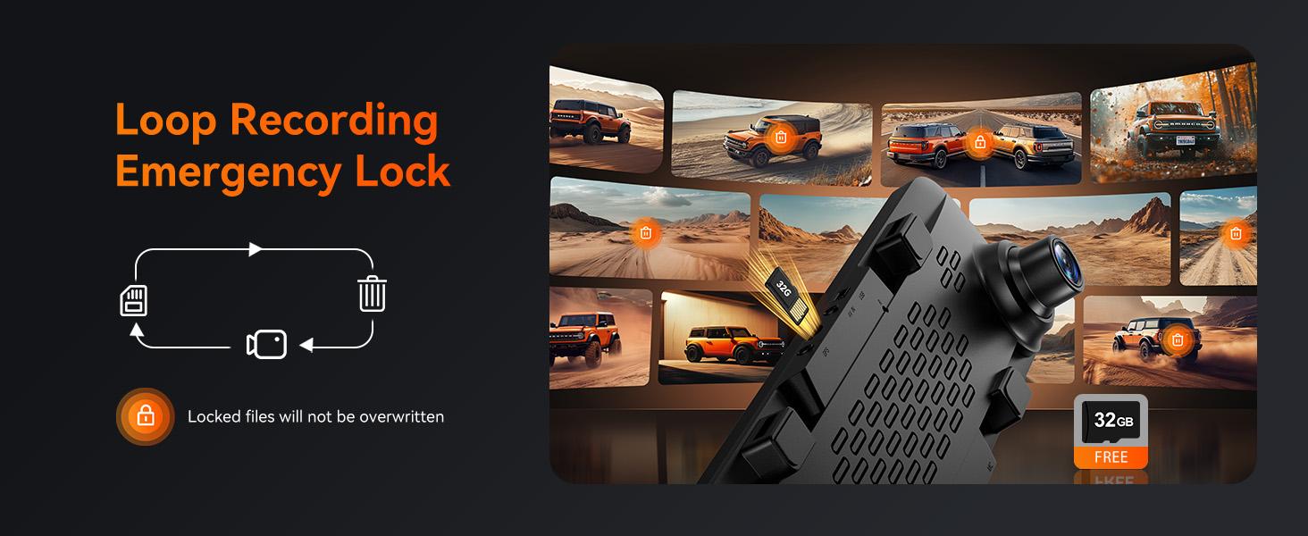 【FathersDayGift】WOLFBOX G840S 12" 4K Mirror Dash Cam with 5.8GHz WiFi & GPS Tracking, Dual Cameras, Night Vision, 32GB Card, 170&deg; Front & 140&deg; Rear Lenses, 24-Hour Parking Monitor, TikTokShopHolidayHaul - Automotive Video Recorder
