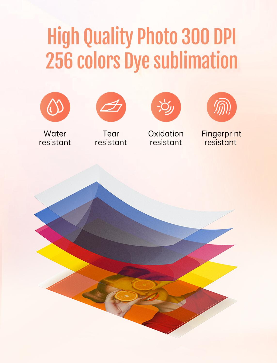 Hanin 4x6 Photo Printer, Includes 20 Sheets & 1 Ribbon, Portable Thermal Dye Sublimation Printer with AR Video Printing, summerwins