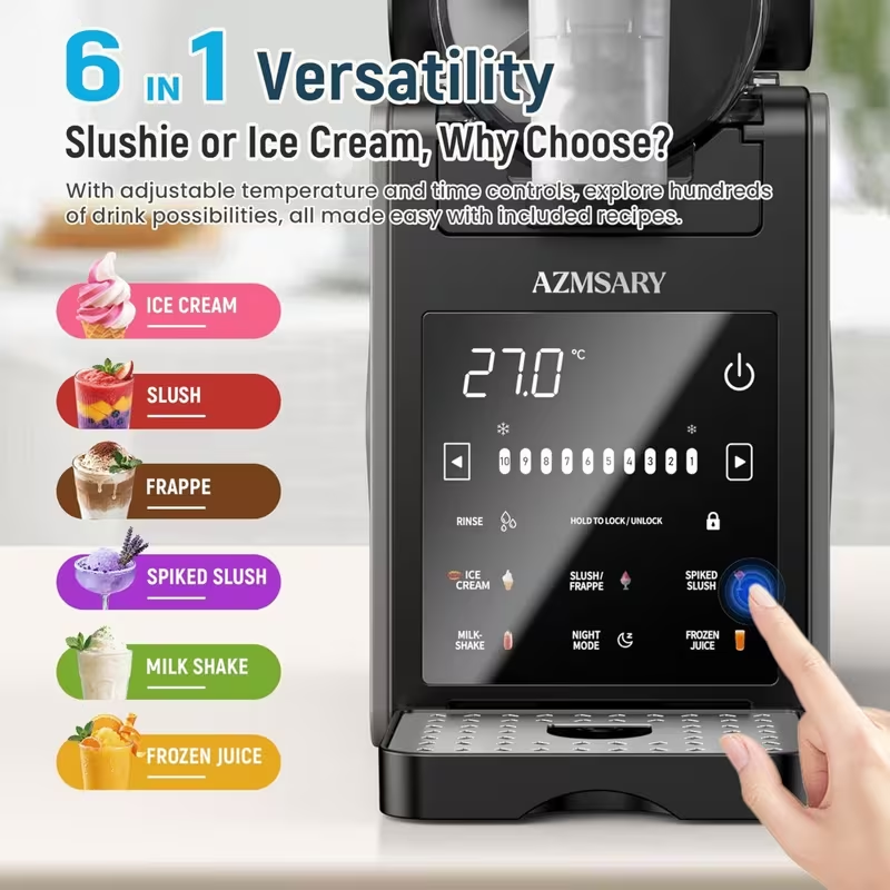 🔥Limited Offer🔥Slushie Machine, 85Oz Ice Cream Machine And Slushy Machine for Home Use, 