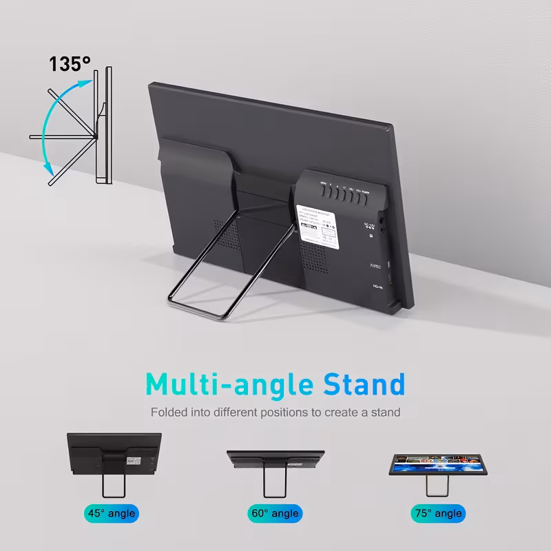 14 portable monitor1366 768 hd usb c second external monitor for laptop pc   phone ps     ips ultra thin   gaming display Product details 3