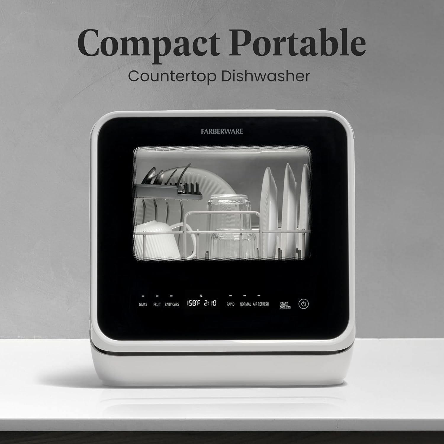 [Historic Low Price — 1 Day Post-Repair] Farberware Portable Countertop Dishwasher