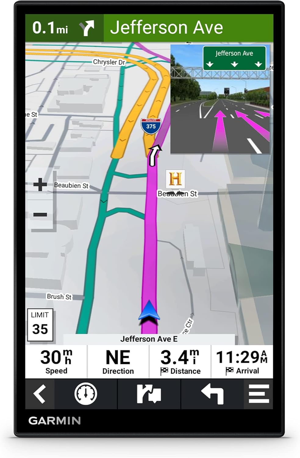 Mother's Day Limited-Time Offer - Garmin In-Vehicle GPS Navigator, featuring bright, clear, high-resolution maps and the Garmin Voice Assistant.