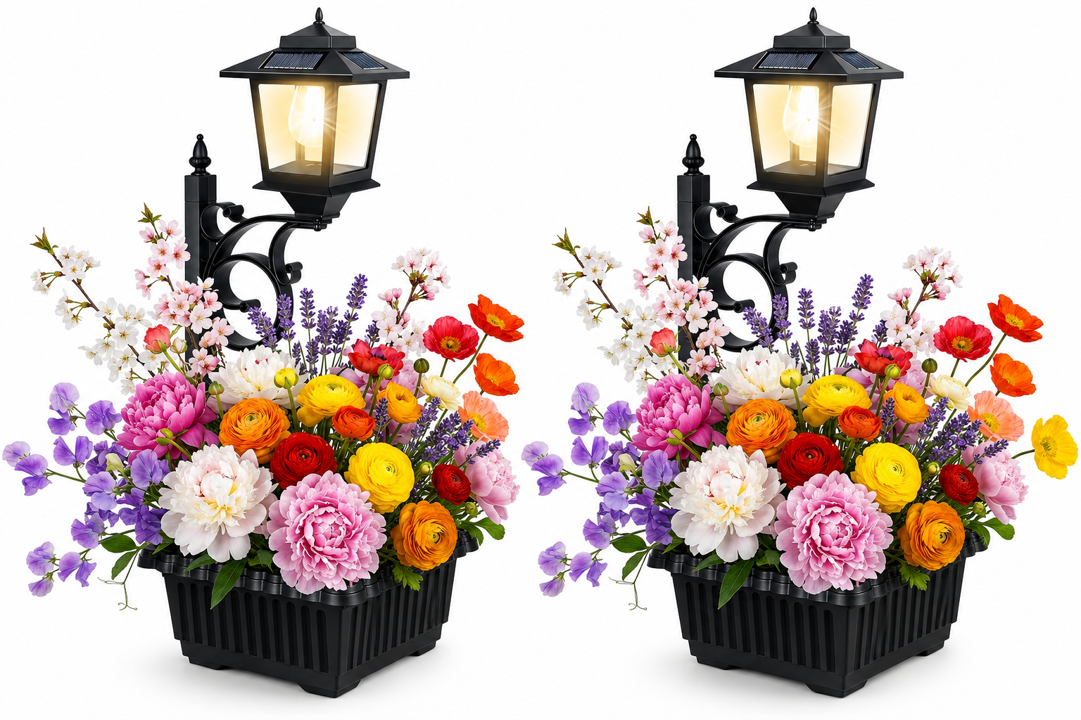 🌷 Free shipping 🌼 Solar Post Light With Planter 🪴