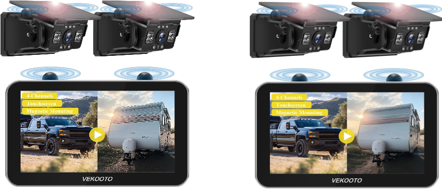 🔥Hot Sale🔥VK7Pro 2 Magnetic Solar Wireless Backup Camera with 7'' IPS Touchscreen