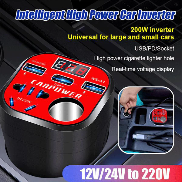 🚗Intelligent High Power Car Inverter