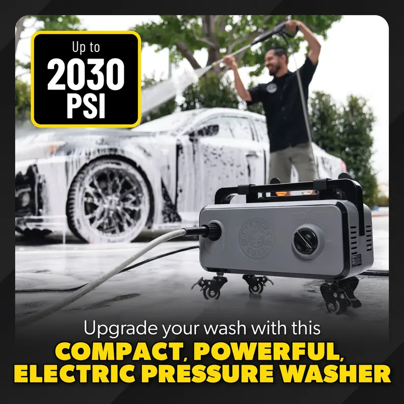 【PRICE SLASH】Guys ProFlow PM2000 Pro Electric High Pressure Washer - 2030 PSI, 1.77 GPM, Compact Lightweight Portable Design, Spray Gun, 4 Nozzles, Hose & Wand Pressure Washer Accessories for Auto Detailing, Home Cleaning, Portable Pressure Washer