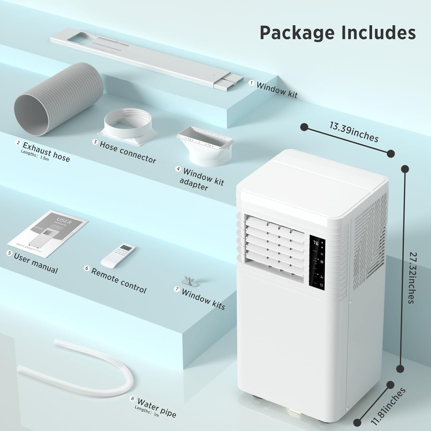 Father's Day Sale – COWSAR 10,000 BTU Portable Air Conditioner | Covers up to 450 sq. ft., 4-in-1 Multifunctional Design