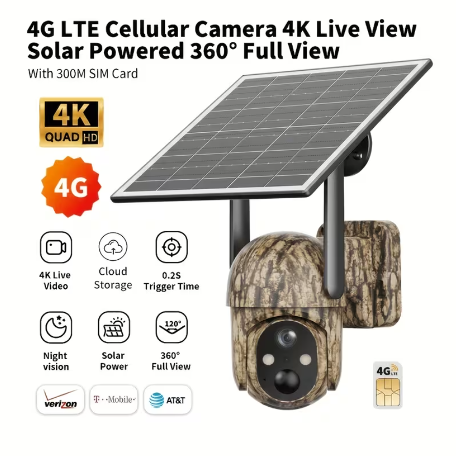🛒 Hot Pick | 4G Solar Trail Camera, 4K Night Vision & 360° Live View