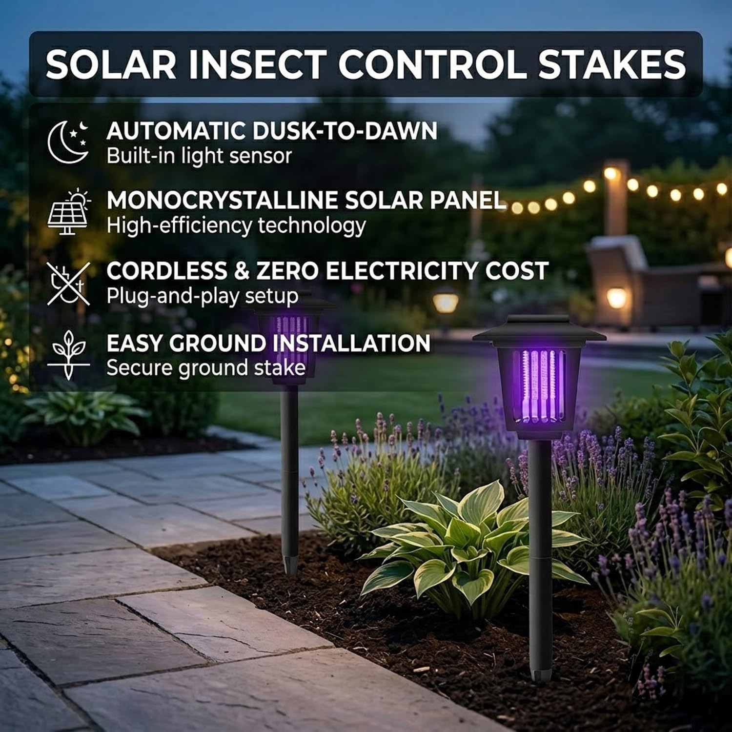 Smart Solar Dual-Mode Garden Zapper