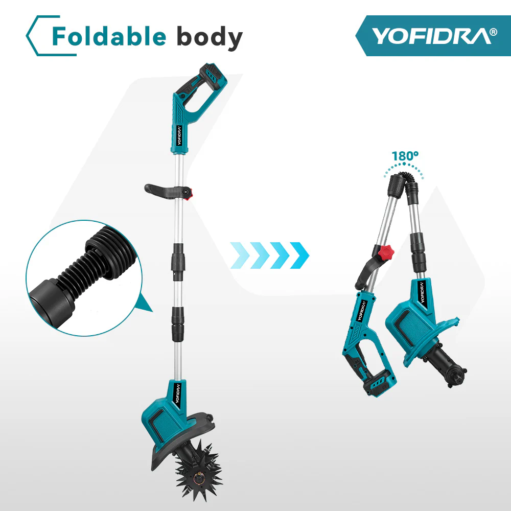 💥Today Only⚡Cordless Brushless Garden Tiller – Fits Makita 18V Batteries