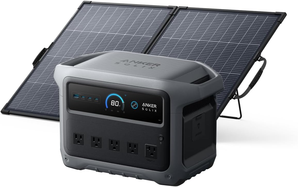 Anker 2000W Solar Generator, Fast Charging LiFePO4 Portable Power Station for Home Backup & Camping