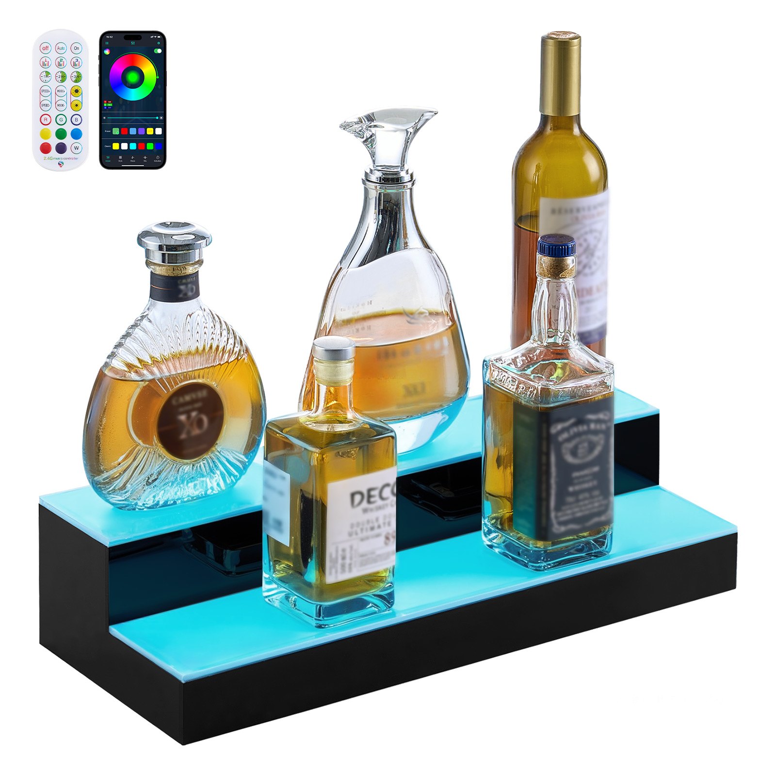[Spring Clearance] Premium Acrylic LED Liquor Display | Smart App-Controlled Ambient Bar Shelf