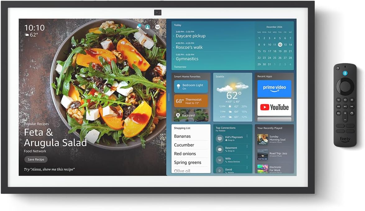 💥Special Offers Like-New  Echo Show 21 (newest model), Full HD 21" kitchen hub for home organization, with built-in Fire TV, Designed for Alexa+