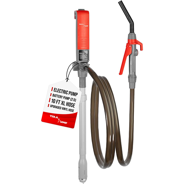 💥Today Only⚡TERA PUMP Portable Fuel Pump with 10FT XL Hose for Gas & Diesel