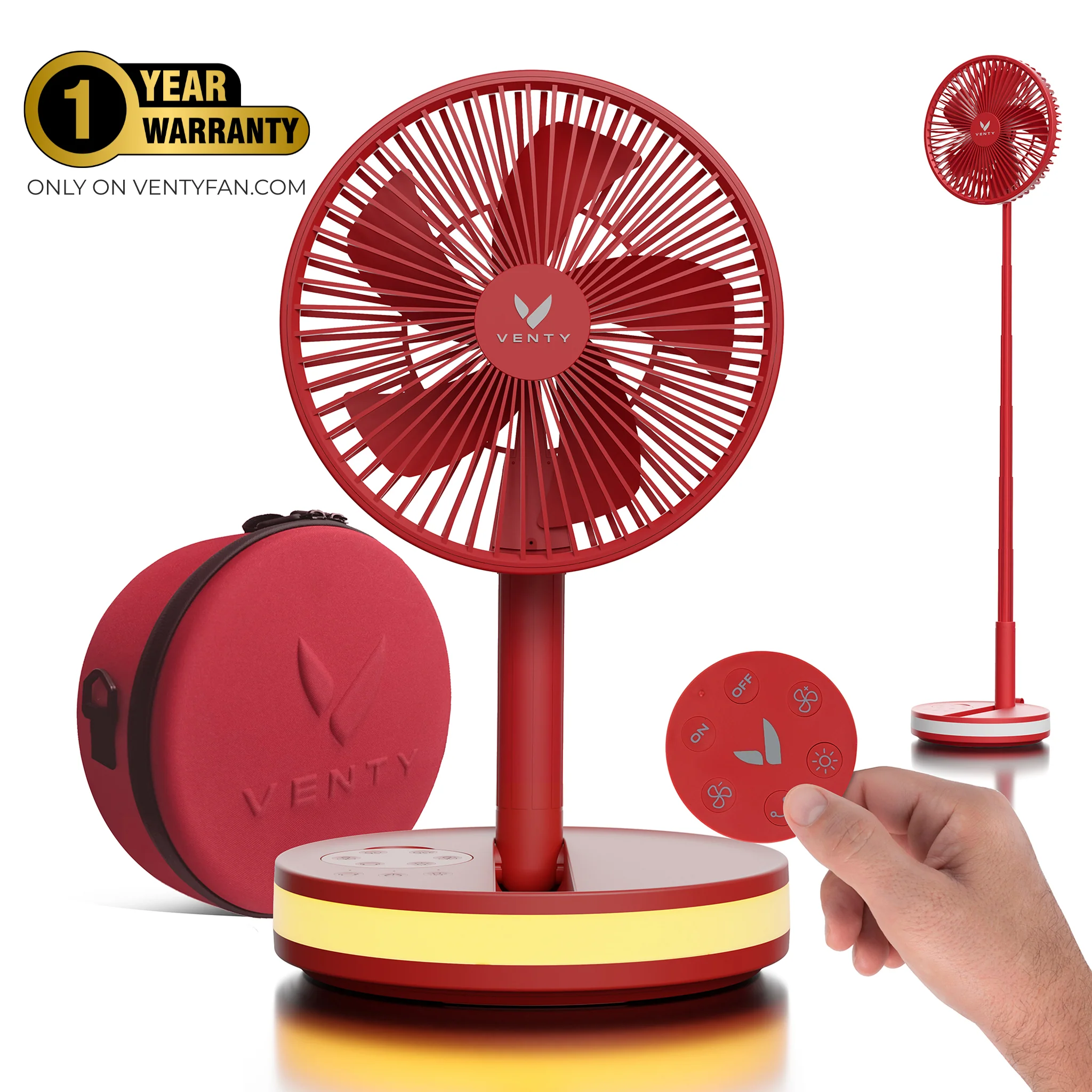 💥Special Offers💥48H Runtime | 4-in-1 Foldable Wireless Fan (180° Rotation)