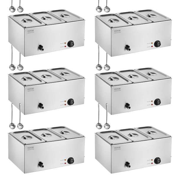 💥 Special Offers⚡Commercial Food Warmer — 1500W Stainless Steel Steam Table with Lid 🍲