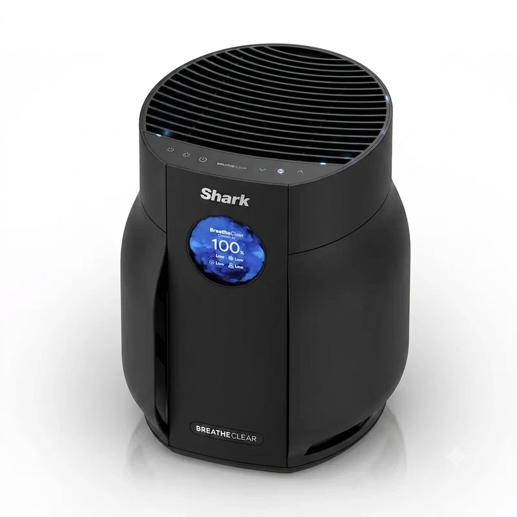 🛒BEST SELLER🚀Shark BreatheClear Compact with NeverChange Air Purifier - HP062
